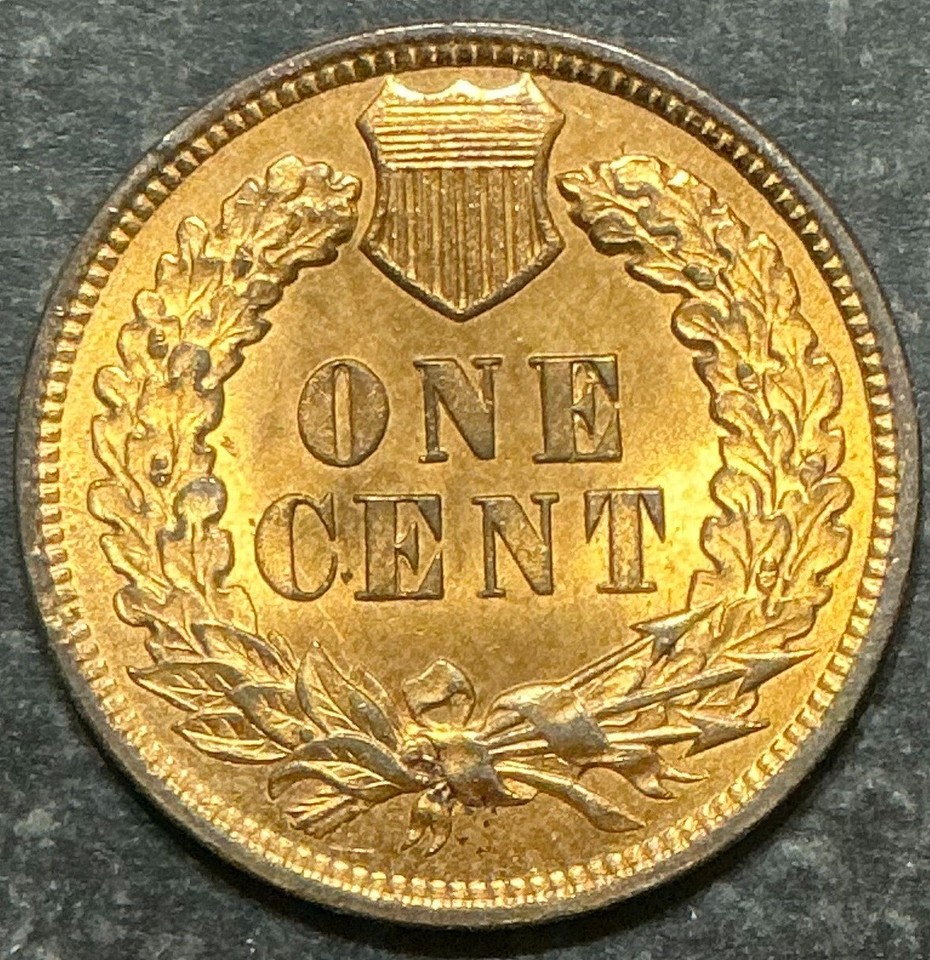 1902 Indian Head Cent Snow 4 S4 - Die Gouge by Eye Rare Mint Error f421 ...