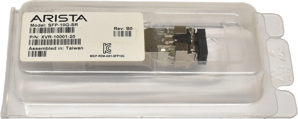 Arista Original GBIC SFP-10G-SR 10Gbps SFP+ 850nm 400m XVR-10001-20 Rev: B0 Neu