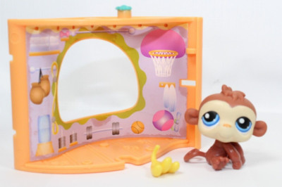 Littlest Pet Shop #351 Monkey Chimp Display & Play Pet Nook Super Sassy