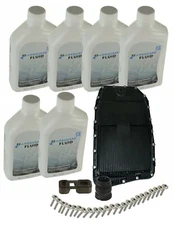 OEM ZF 6 Liters Auto Trans Fluid & Filter Kit Oil Pan with Bolt and Plug Adapter