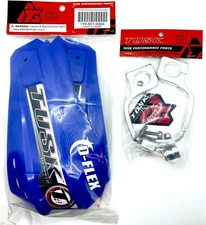 Motocross MX Handguards Tusk MX D-Flex Blue YAMAHA hand guards gaurds dirt bike