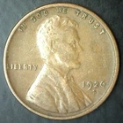 1926 S Lincoln Bronze Wheat Cent Coin 1c US Penny Very Fine Circulated VF Plus