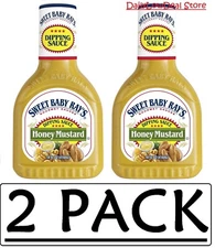 2 PACK - Sweet Baby Ray's Honey Mustard Dipping Sauce 14 oz Rays (Total 28 oz)