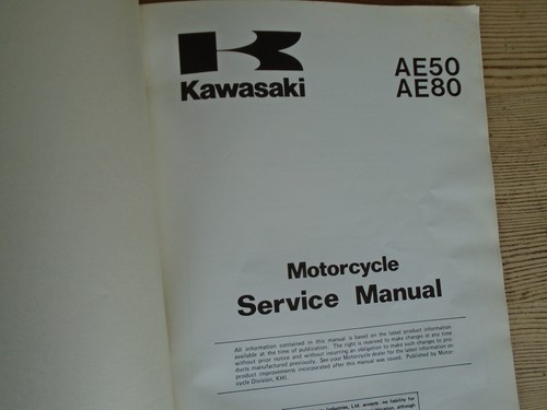 KAWASAKI AE 50 80 A1 TRAIL GENUINE WORKSHOP SERVICE MANUAL 1981 WIRING DIAGRAM - Picture 9 of 19