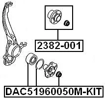 Wheel Hub Front And Rear FEBEST 2382-001 OEM 7H0401611H - Image 2 of 3