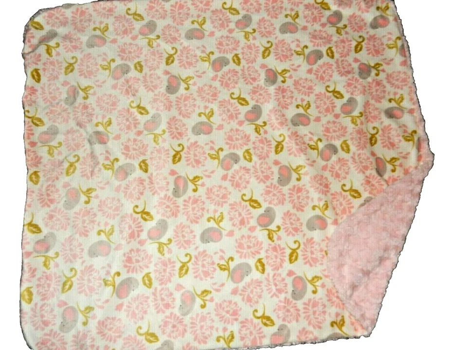 8D!¡GUAU! Mantas 30x40 y más allá manta floral de terciopelo de pájaro de piel sintética para cuna de bebé Foto 4 de 4