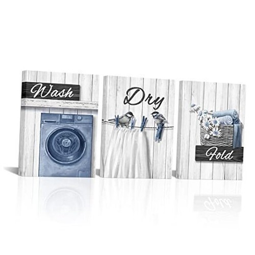 Laundry Room Decor Pictures Wash Dry Fold Laundry Decor Signs Laundry Blue