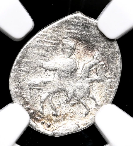 RUSSIA. Ivan IV "The Terrible", 1533-1584. Silver Kopek, Sword type, NGC AU53