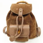 GUCCI Bamboo line bag backpack old vintage Backpack sweat leather 15040