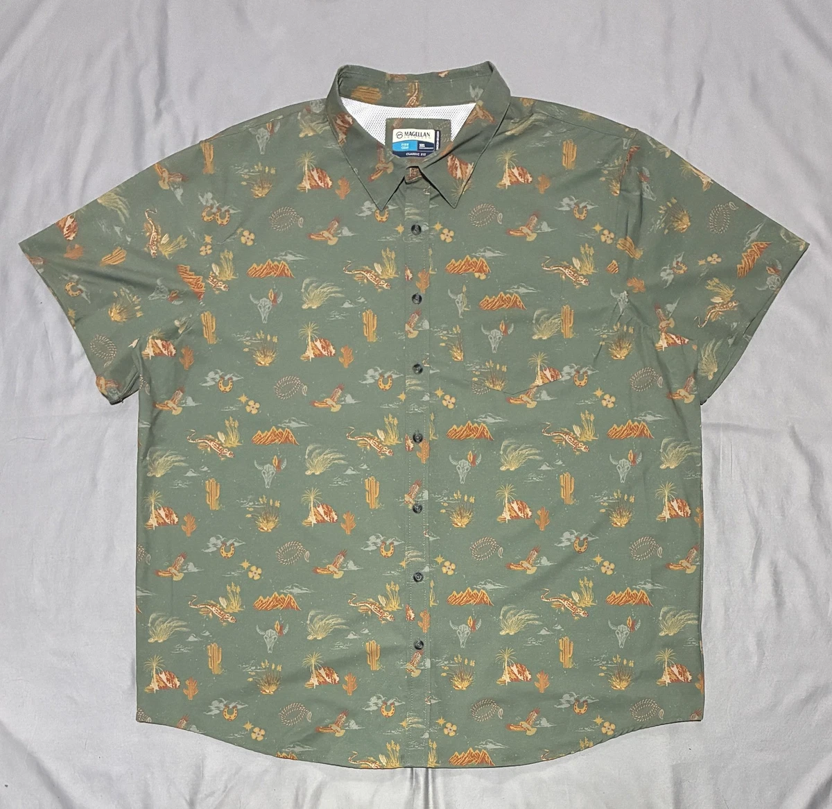 Magellan Outdoors Menâ s Lake Fork Mexico Button Down Shirt
