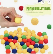 120 Pieces Foam Balls Bulk Rounds Refill Balls Soft Foam Bullet Replacement 