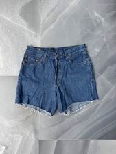 Levi s 501 Dark Wash Jean Shorts Size W28 Button Fly High Rise