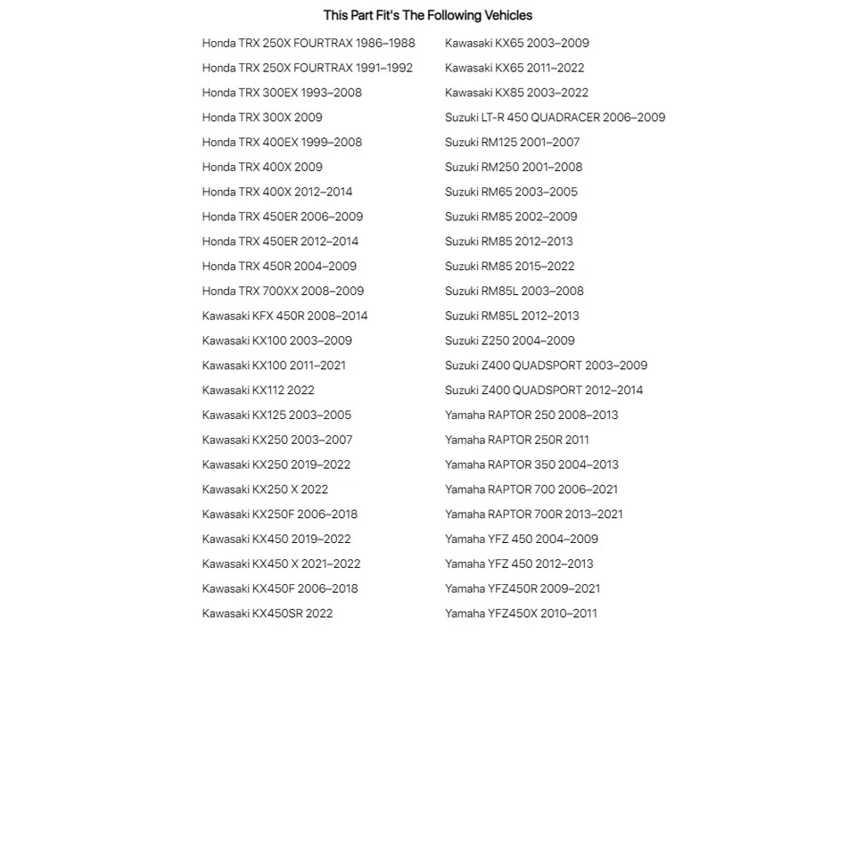 Fasst Rear Brake Return Spring Kit Red 8mm For Kawasaki KX65 2003-2009,2011-2022 - Image 2 of 3