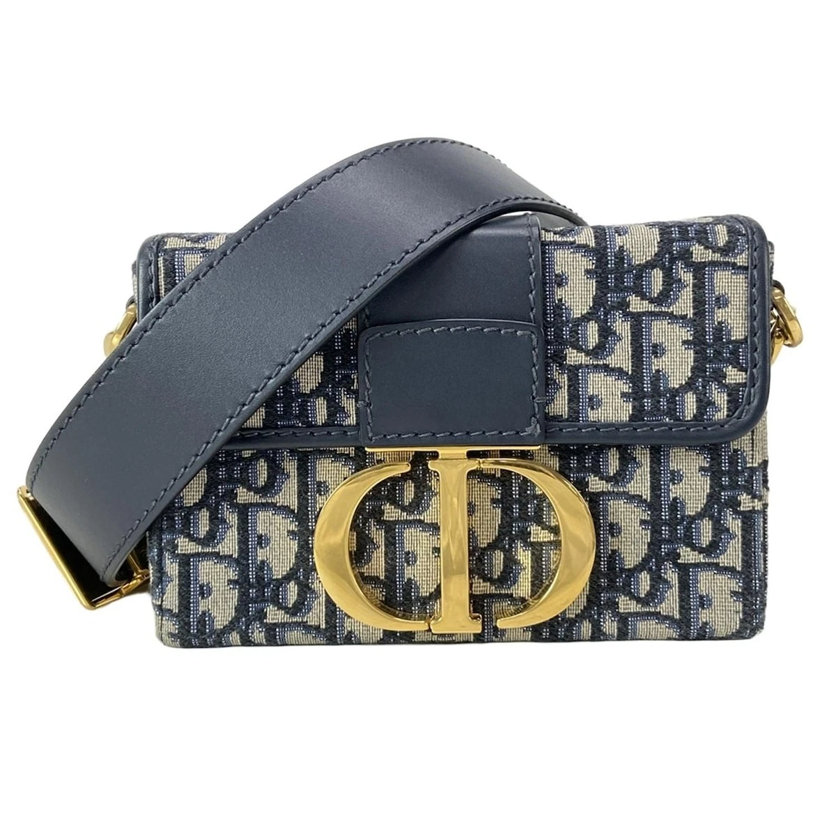 Authentique sac boîte DIOR/ChristianDior 30 MONTAIGNE M9204UTZQ 928U bleu jacquard  