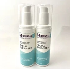 2x Mederma Advanced Dry  Skin Therapy Facial Cleanser Alpha Hydroxy Acid NEW