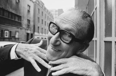English comedian and actor Arthur Askey , UK, 1970. 1960s OLD PHOTO