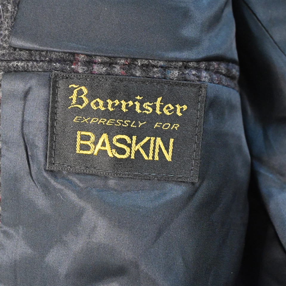 Vtg USA Made 42S Gray Plaid 100% Camel Hair Mens Blazer Suit Jacket Sport Coat - Image 4 of 4