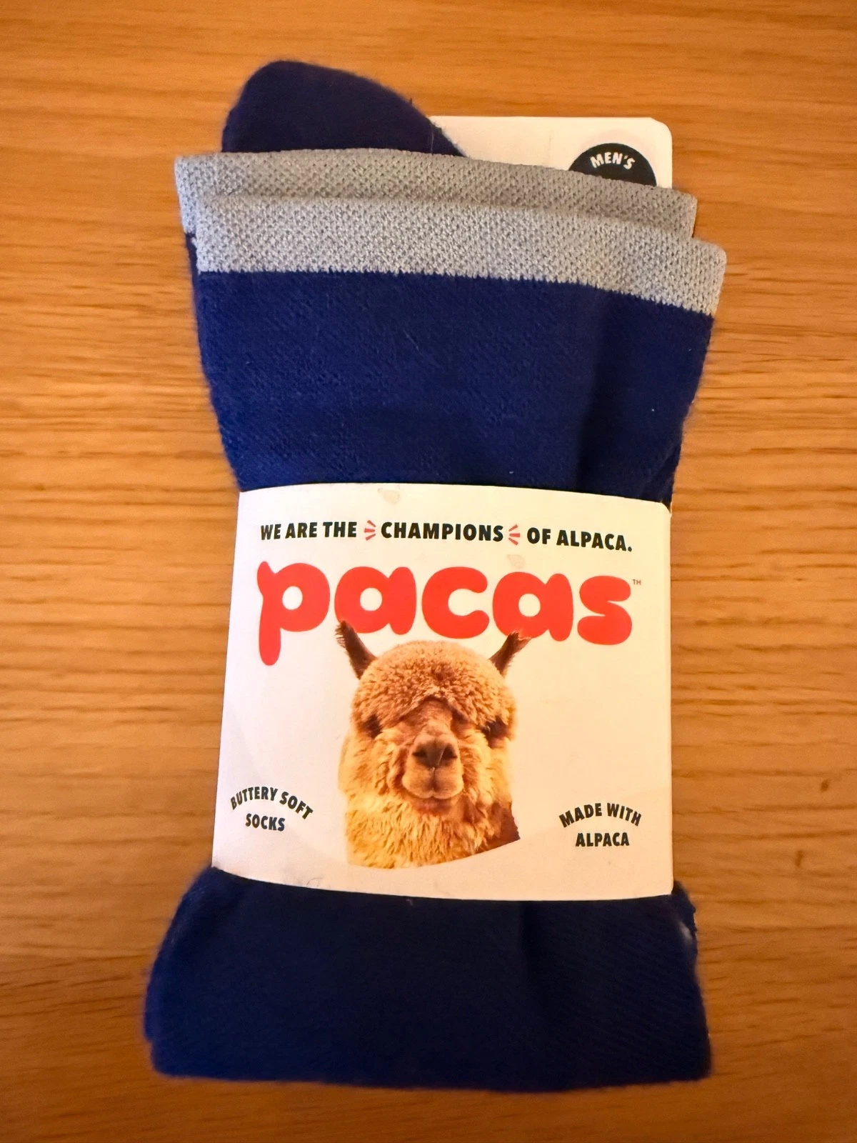 NEW Pacas Alpaca Wool 12-15mmHg Compression Socks Men's M/L US 7-10.5 Royal Blue