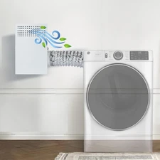 Upgrade Galvanized Steel Indoor Dryer Vent Kit, L-shape Dryer Duct Lint Trap ...