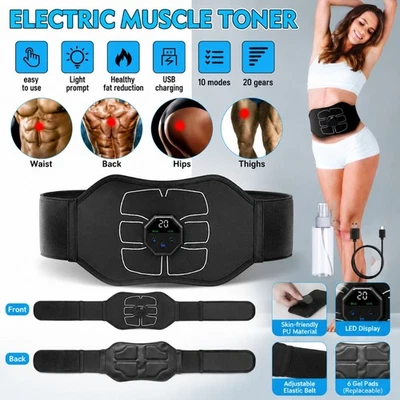 Abs Stimulator Abdominal Toning Belt Workout Equipment Fitness Training Machine - Image 1 of 4