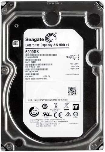 Disque Dur Seagate ST6000NM0034 6TB 7200U/Min 128MB SAS-3 3.5 "