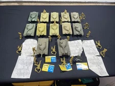 Vintage Tim Mee Processed Plastic Toy USA Tank Green And Lot Of 23 Soldiers