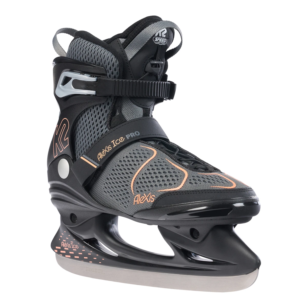 K2 F.I.T. Ice Ice Skates, Black and Blue, US Men\'s Size 6 or US Women\'s Size 7 F.I.T. ICE Black_Blue 6 - High Performance Fitness Tracker  main image 4