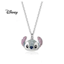 Disney Stitch necklace with sapphire accents