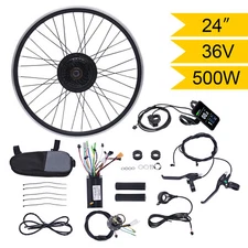 24 inch E-Bike Conversion Kit 36V 500W Electric Bicycle Rear Wheel Motor Hub Set