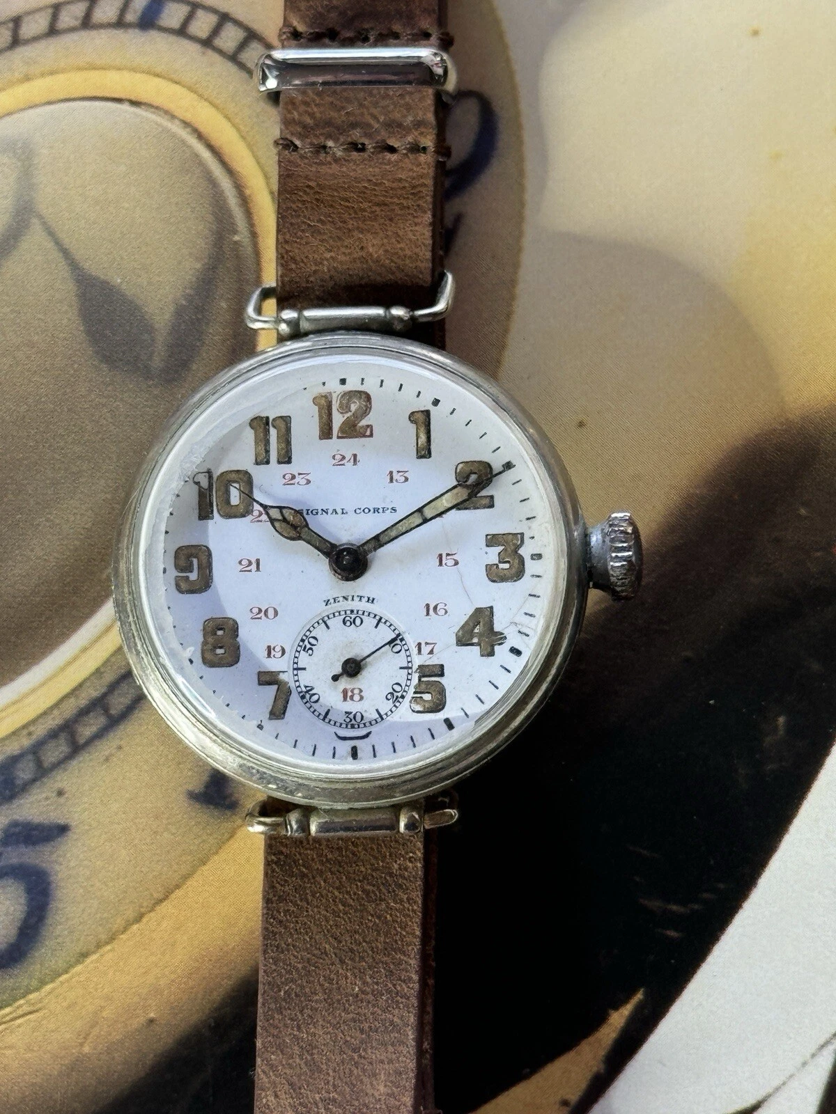 Zenith — Vintage Zenith SIGNAL CORPS WW1 Trench Watch Running Well And Keeping Time