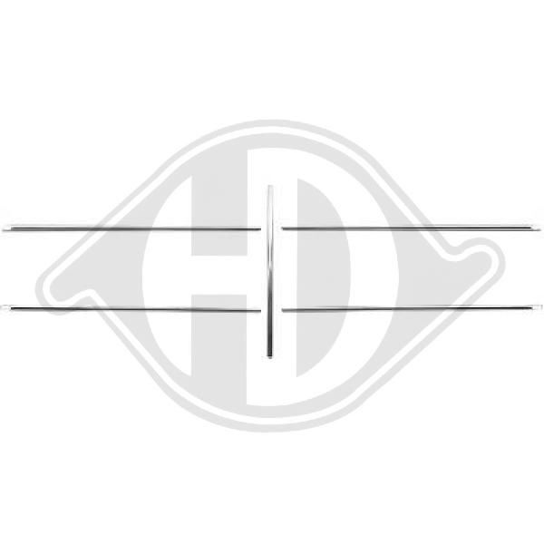 Diederichs 1670141 Zier-/Schutzleistensatz, KüHlergitter FüR MERCEDES-BENZ-image