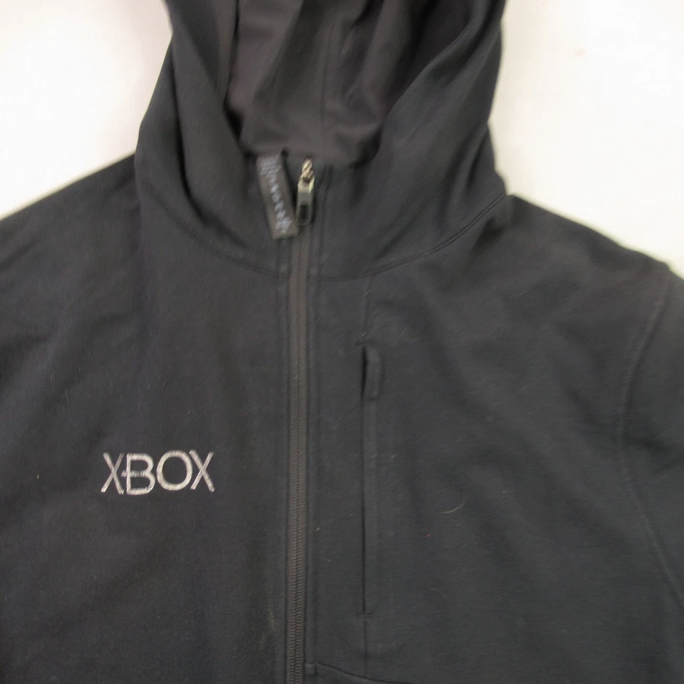 Chaqueta Lululemon Para Hombre XL Cremallera Completa Manga Larga Exterior Ligera Xbox 360 Negra Foto 2 de 4