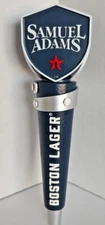 Samuel Adams Boston Lager  Wooden Short Tap Handle Blue w/ Silver Ribbon NIB