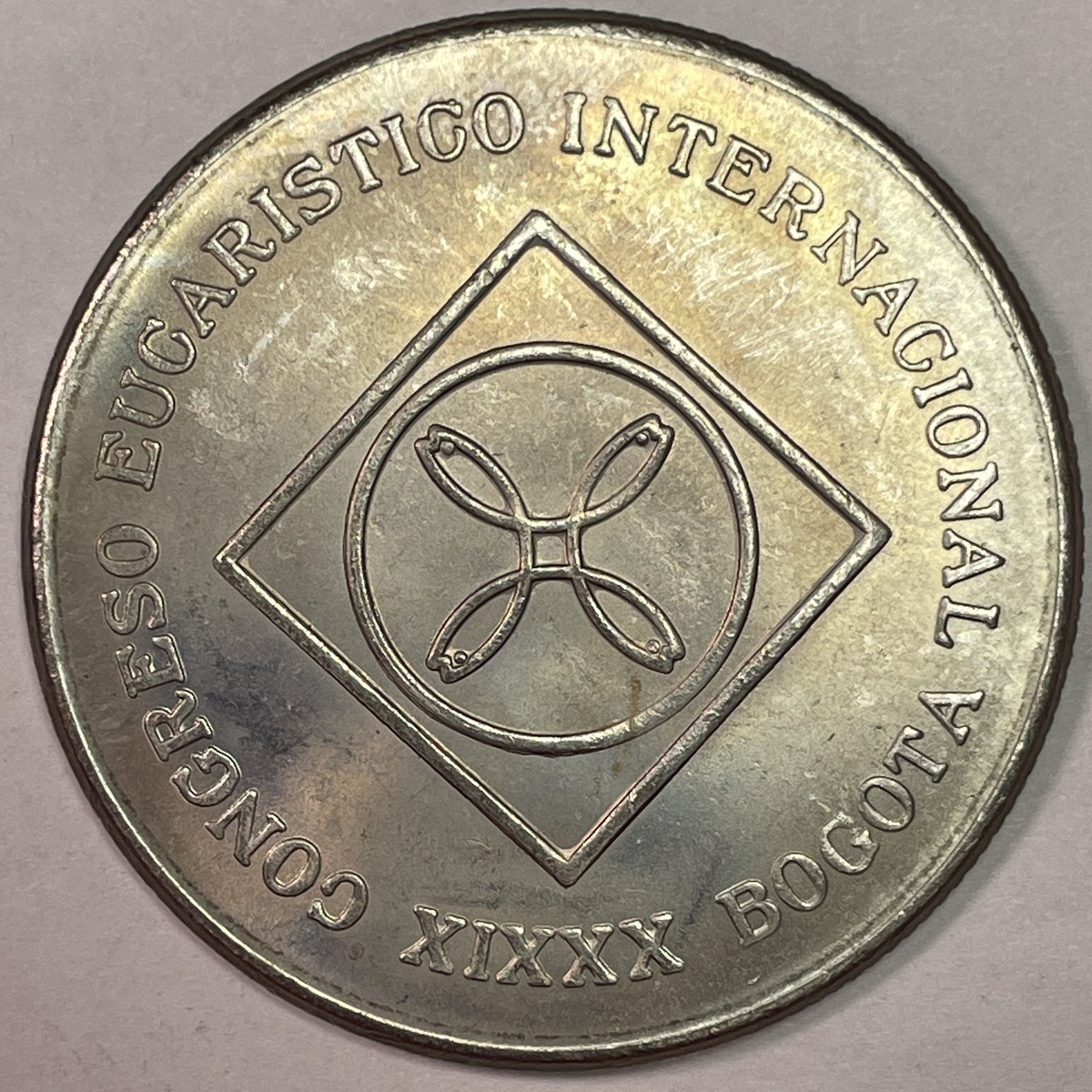 1968 Colombia 5 Pesos Brilliant Uncirculated BU Coin #16489