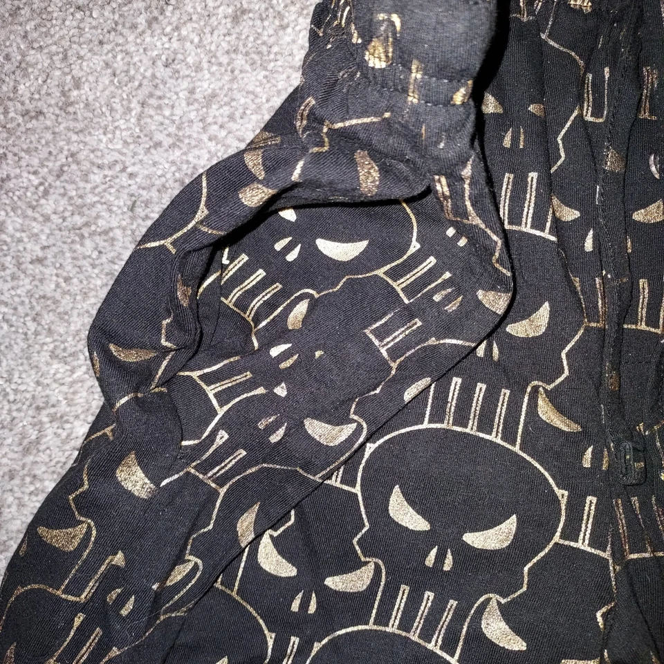 Marvel Mens Black & Gold Punisher Logo Sleep Pants Pajama Bottoms - Image 3 of 4