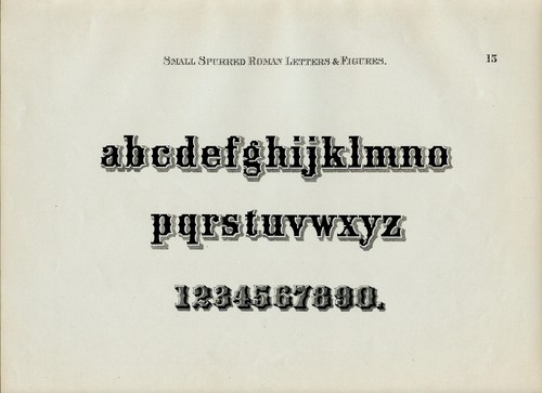 Lowercase Roman Spurred - 1877 Fred Copley vintage calligraphy alphabet print - Picture 3 of 3