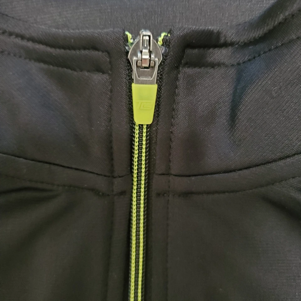 Chaqueta tricot Tek Gear DryTek negra con cremallera amarilla talla M nueva con etiquetas Foto 2 de 4