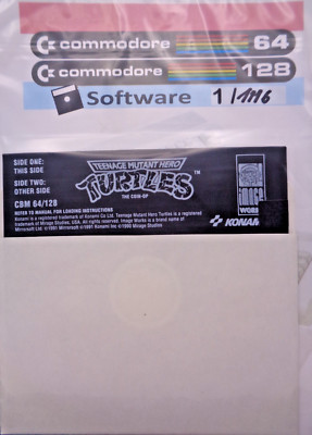 COMMODORE 64/128 -- TEENAGE MUTANT HERO TURTLES (iMAGE WORKS/KONAMI - DISK)