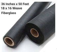 Fiberglass Screen Roll - 36 inch x 50 feet - for Window, Door, Porch or Patio