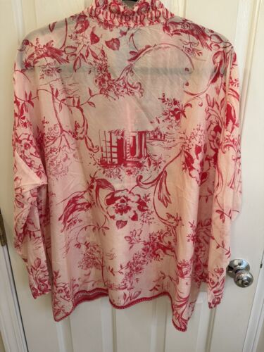 Johnny Was Wilton Blouse Large Retail Price $225.00 Silk - Picture 3 of 6