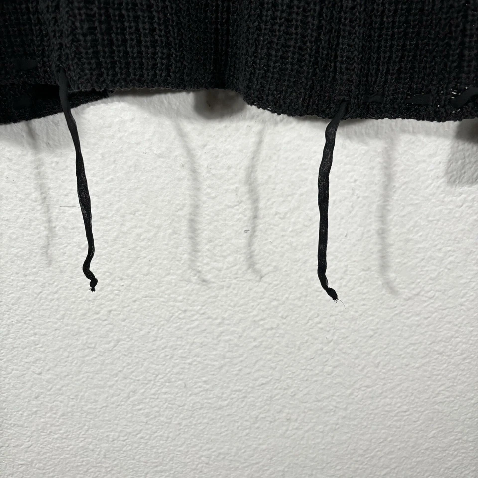 Suéter Eskandar OS preto linho orgânico manga longa feito na Escócia amarrar corda - Imagem 4 de 4