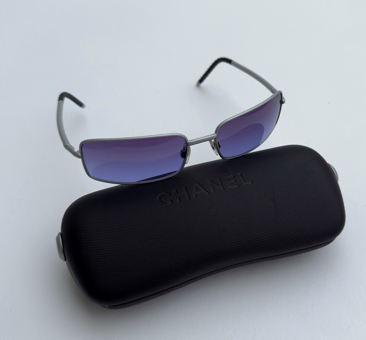 Rare 2000's CHANEL SPORT 4075 CC Logo Y2K Sunglasses Blue