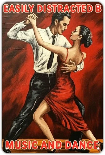 Tango Dance Couple Dancing Tin Metal Signs Home Décor Vintage Ballroom Dancing P