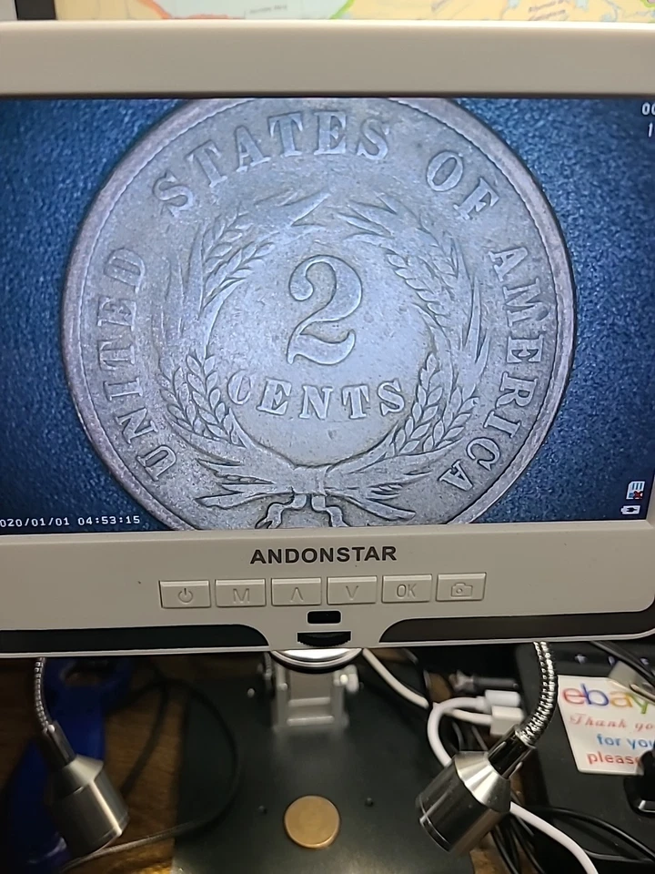 1867 2 Cent US Coin - Image 4 of 4