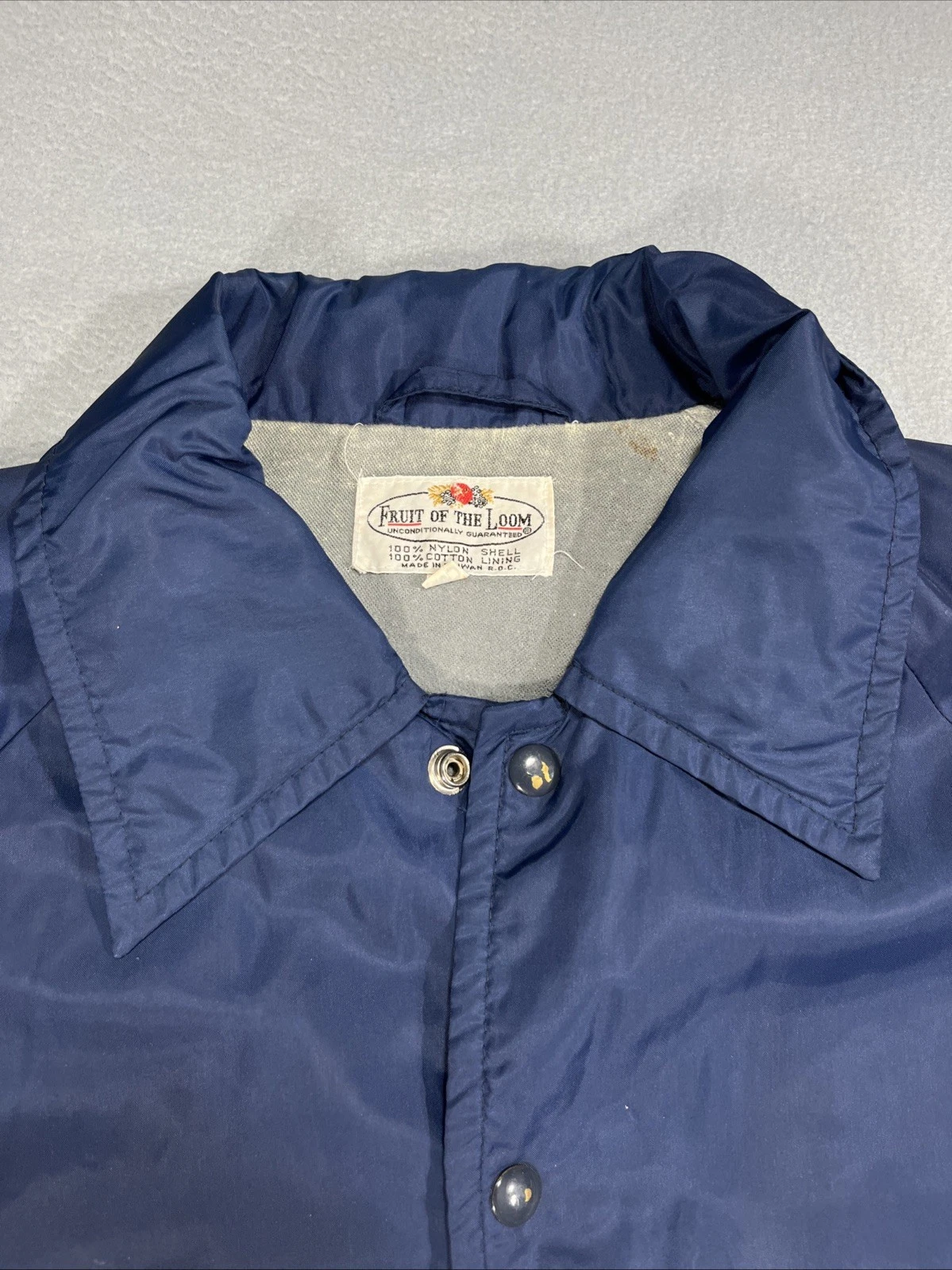 Vintage Fruit Of The Loom Windbreaker Jacket blue Medium 80s-90s