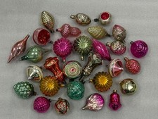Vintage Soviet Glass Christmas Ornaments Set of 29 - Retro Holiday Decorations