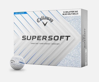 Callaway Supersoft Splatter Blue 1 Dutzend Golfbälle Brandneu (12 Bälle)