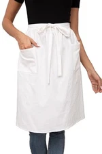  Cotton Linen Apron Cross Back Vintage Pinafore Apron for Women with Pockets 