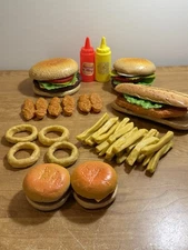 Vintage 1980s Burger King Realistic Play Food Lot (Rare)