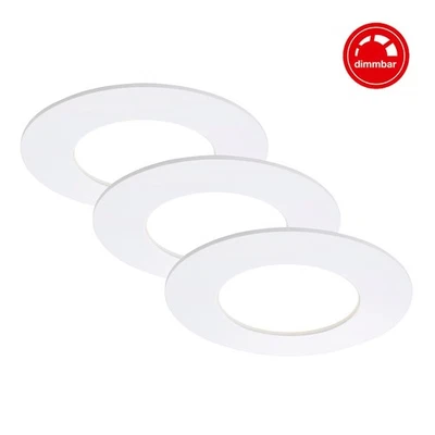3 x Briloner LED Einbauleuchten Weiß Ø8,5cm IP44 4,9W 4000K 3-Stufen-Dimmbar - Bild 1 von 2